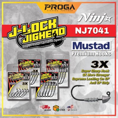 NJ7041 - J-LOCK JIGHEAD SUPER TOURNAMENT SPECIAL•MUSTAD PREMIUM HOOK