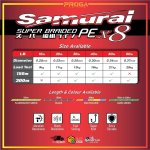 NINJ+ Samurai Super Braided PEx8 150M (JAPAN MATERIAL & QUALITY) (8)